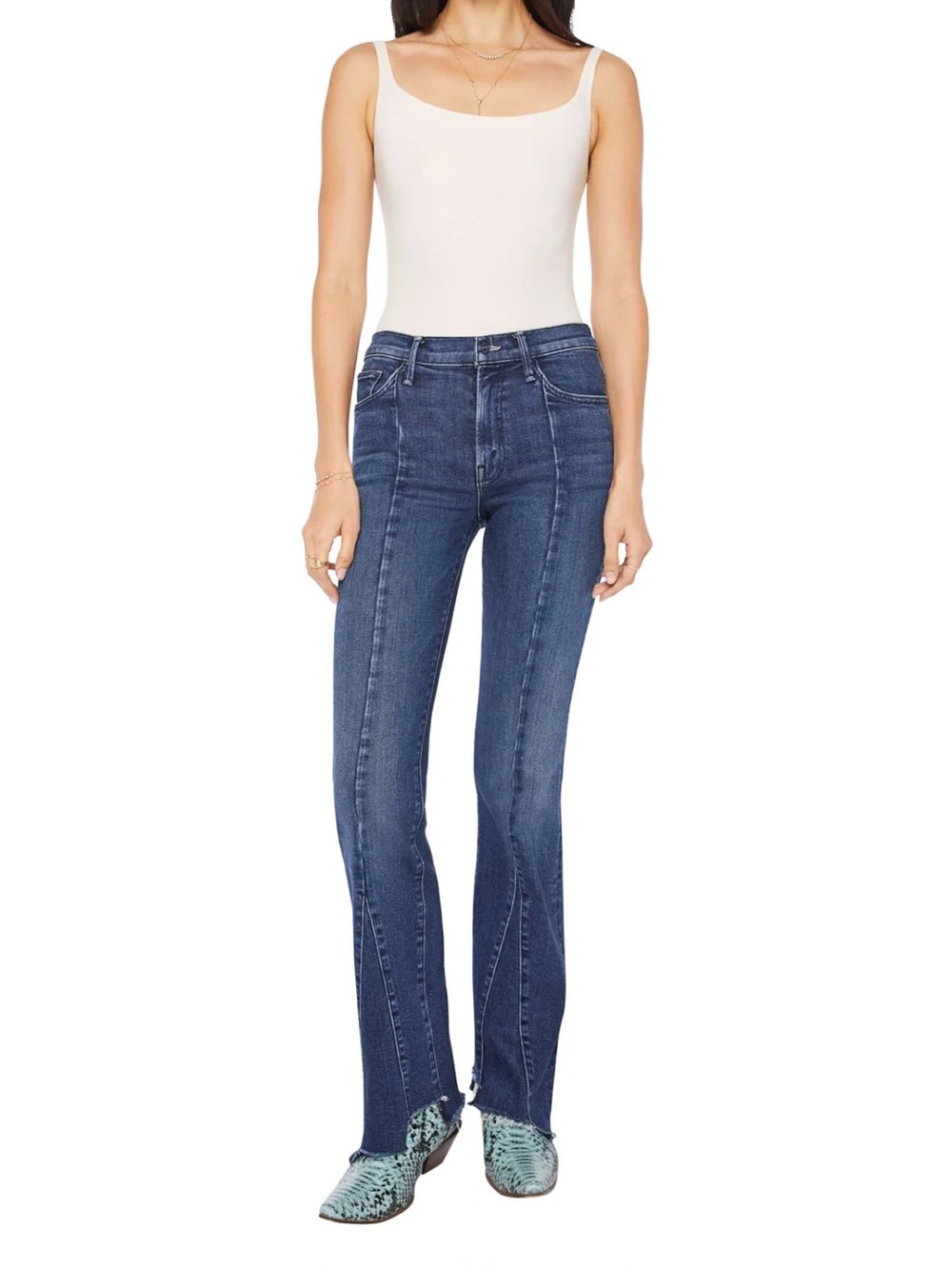 MOTHER The Insider Skimp Pointy Fray Jeans 27 You're A Riot